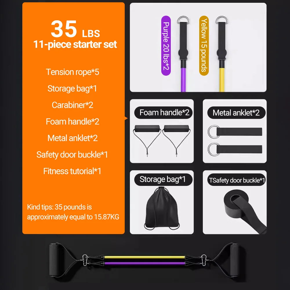 10-14pcs Multi-Function Resistance Bands