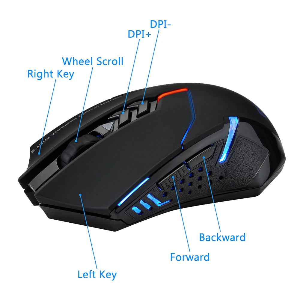 2.4GHz Wireless Gaming Mouse 7-Button