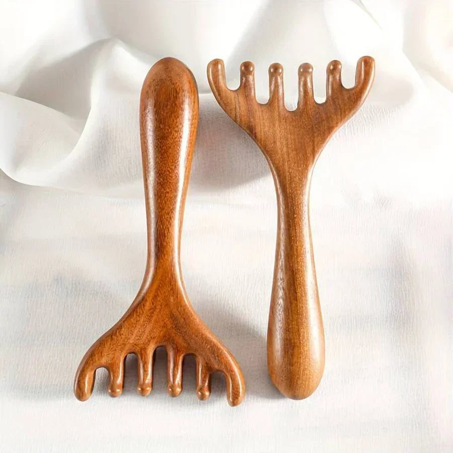 Sandelholz-Meridian-Kopfhautmassagekamm