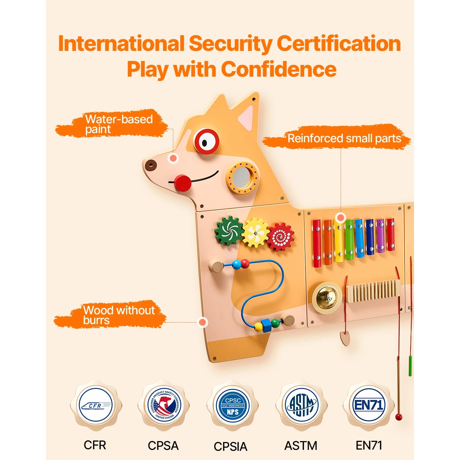 Puppy Kids Busy Wall Board Toy