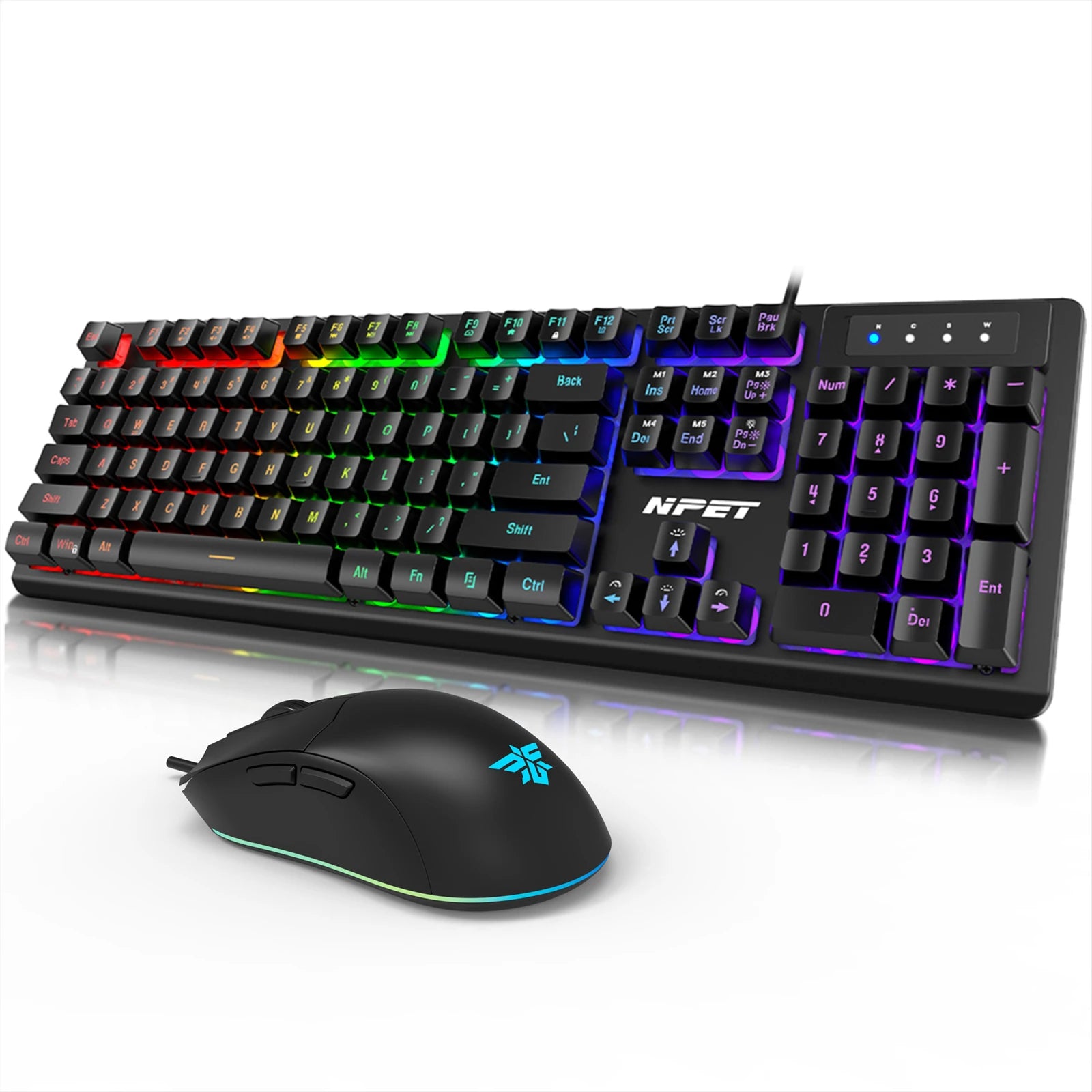 NPET K10V3 RGB Kabelgebundene Gaming-Tastatur