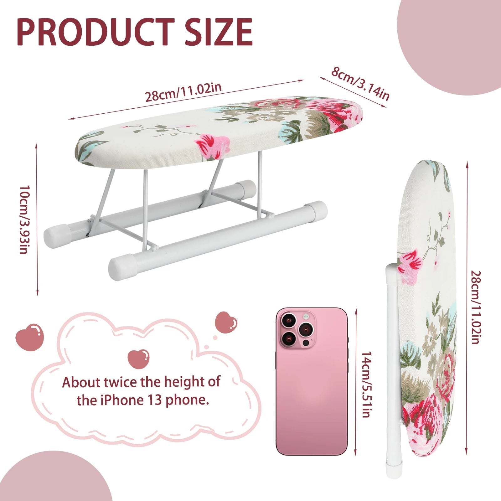Foldable Mini Tabletop Ironing Board