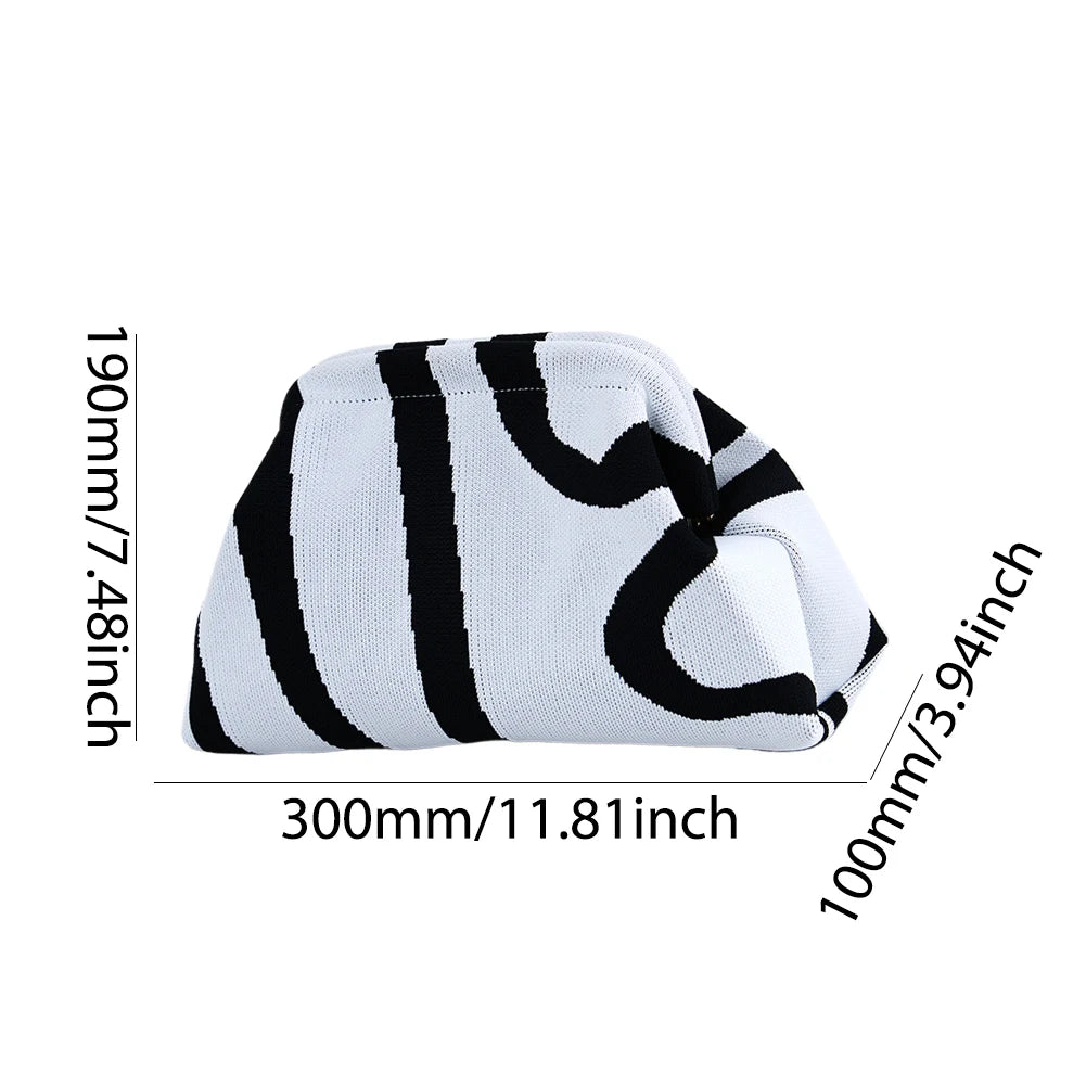 Colorblock Crochet Summer Clutch Bag