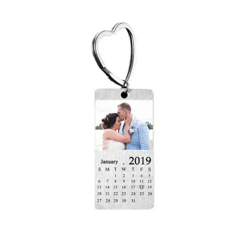 Custom Stainless Colorful Photo Keychain