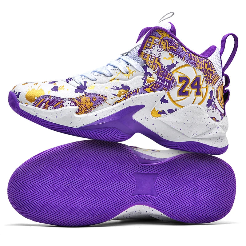 Herren Graffiti Basketballschuhe Rutschfest