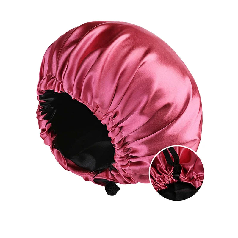 Soft Silk Adjustable Sleep Hair Cap