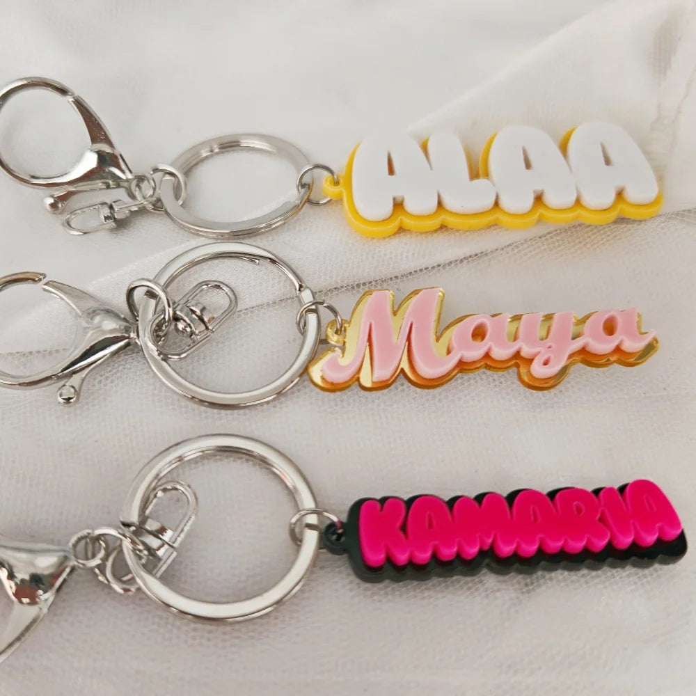 LeeChee Custom Color Name Keychain
