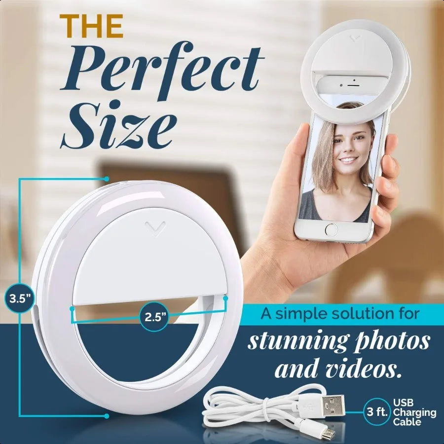 GearLight LED Selfie Ring Light – Rechargeable