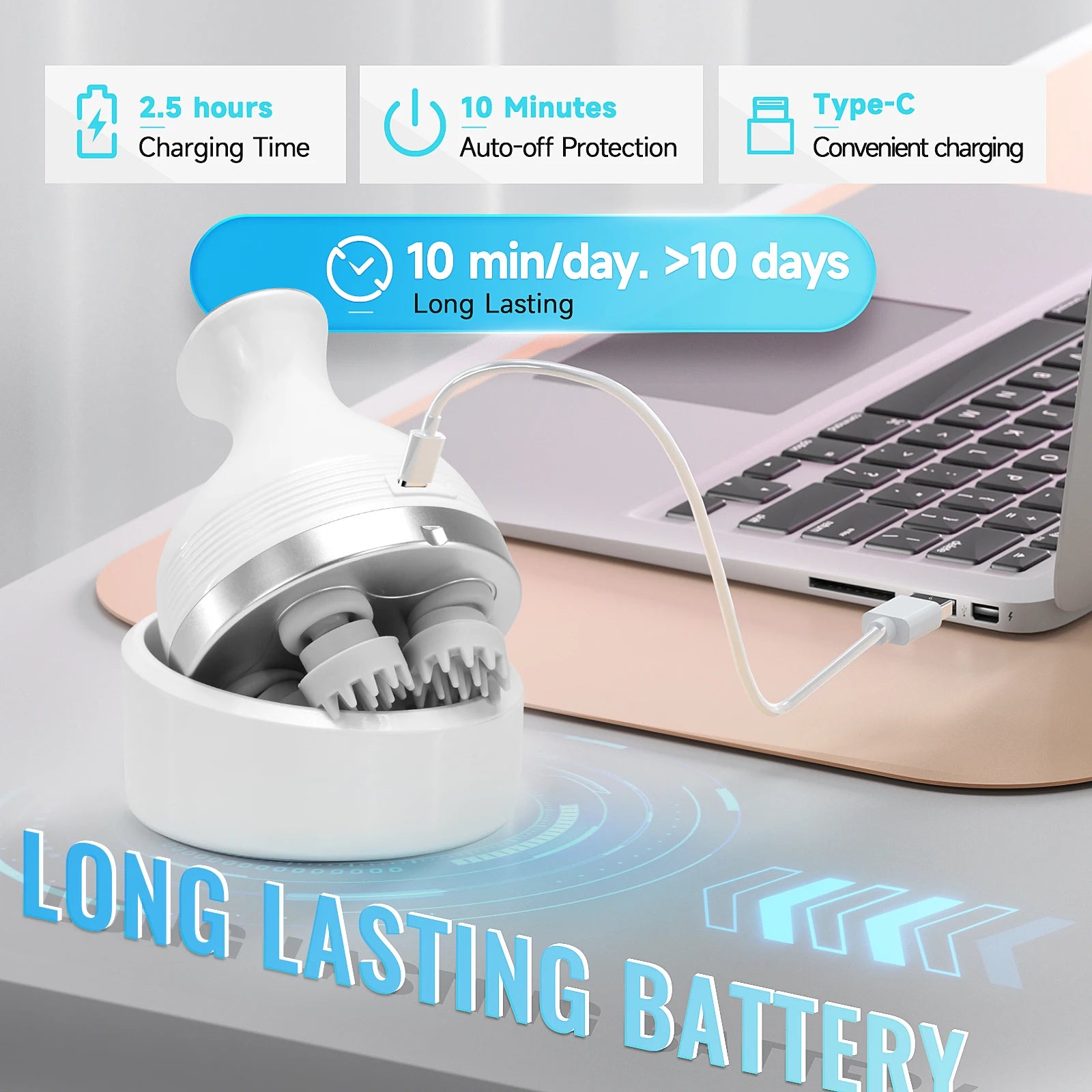 Electric Hair Scalp Massager with 84 Nodes