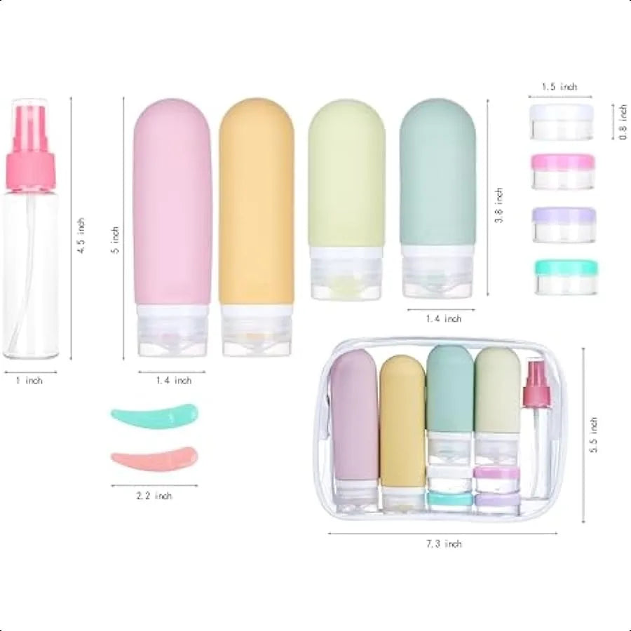12-Pack TSA Travel Bottles Set