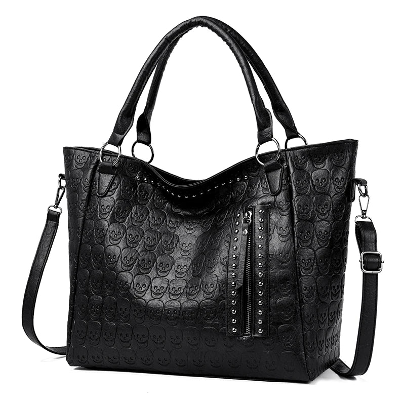 Punk Skull Studded PU Leather Bag