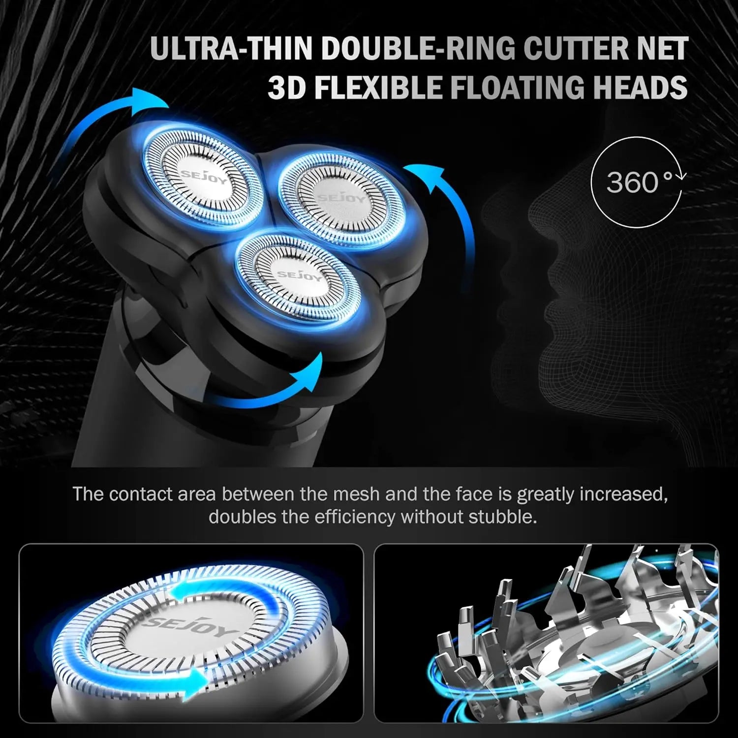 Sejoy Waterproof IPX5 Electric Shaver