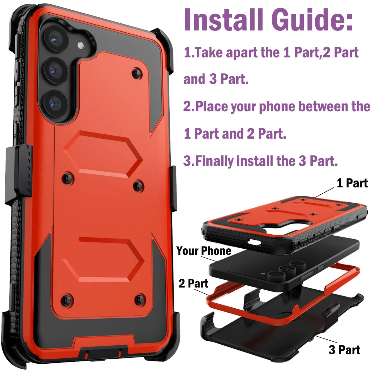 Galaxy S23 Rugged Case with Belt Clip