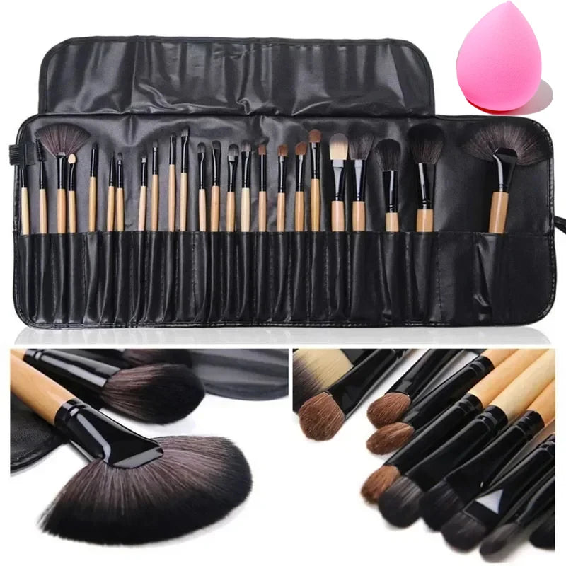 24-teiliges Make-up-Pinsel-Set mit Geschenktüte