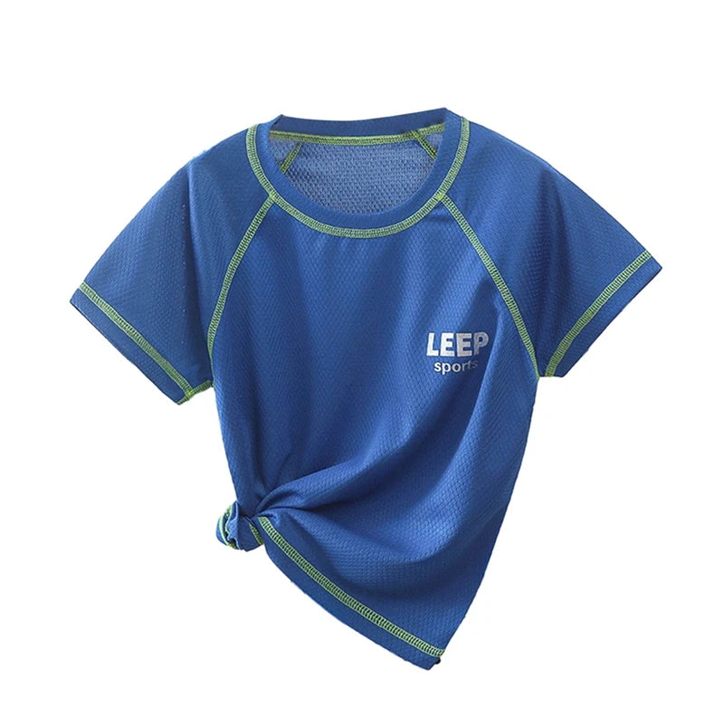 Kids Mesh Sports Tee for Boys Summer