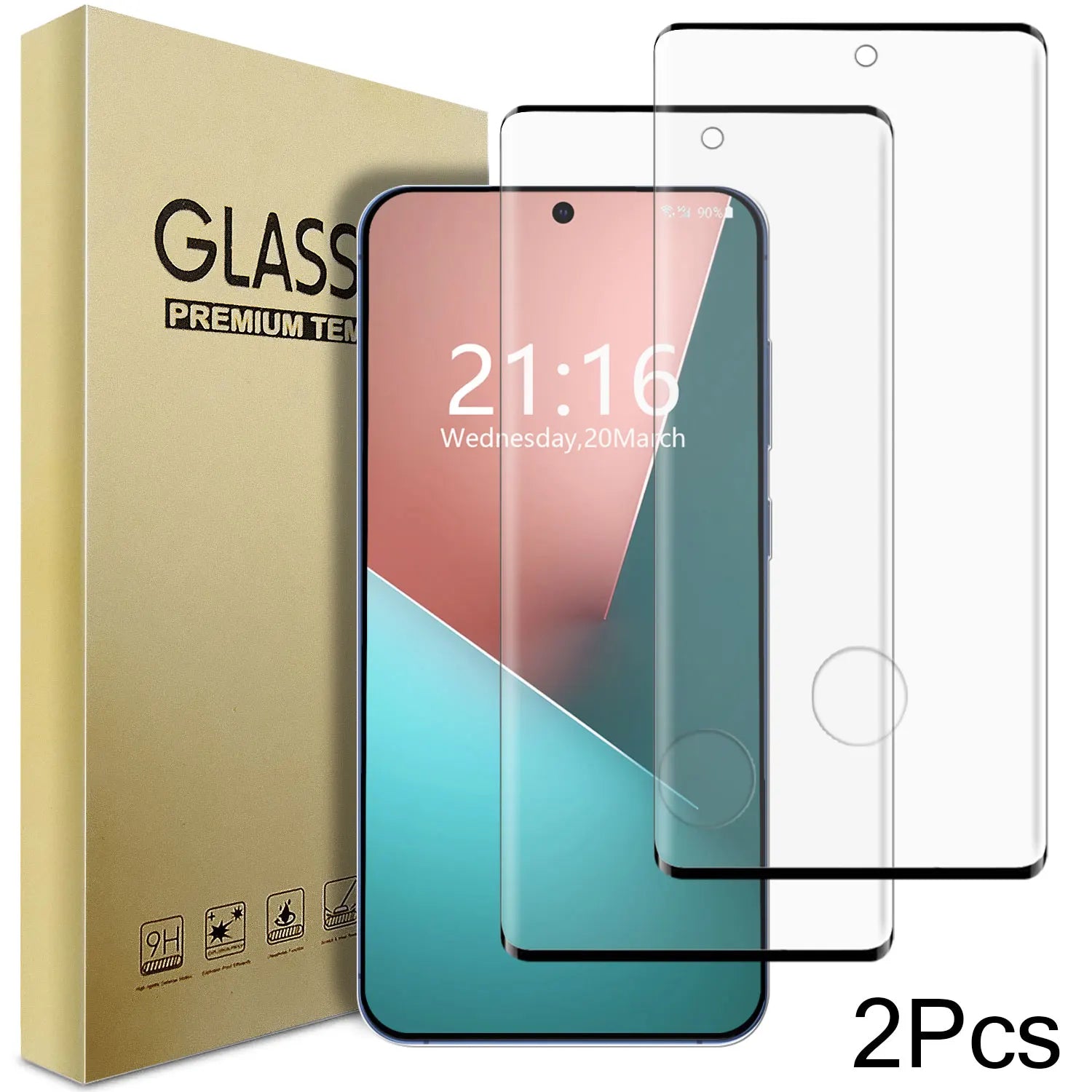 Galaxy S25 Clear Shockproof Case + Glass