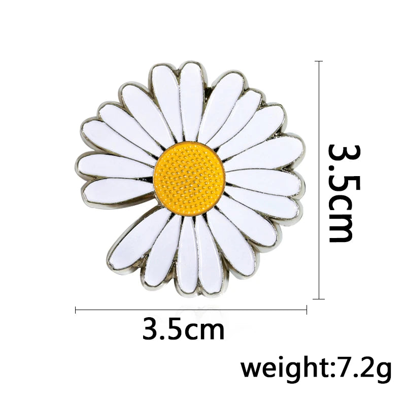 Cute Daisy Fashion Lapel Pins Set