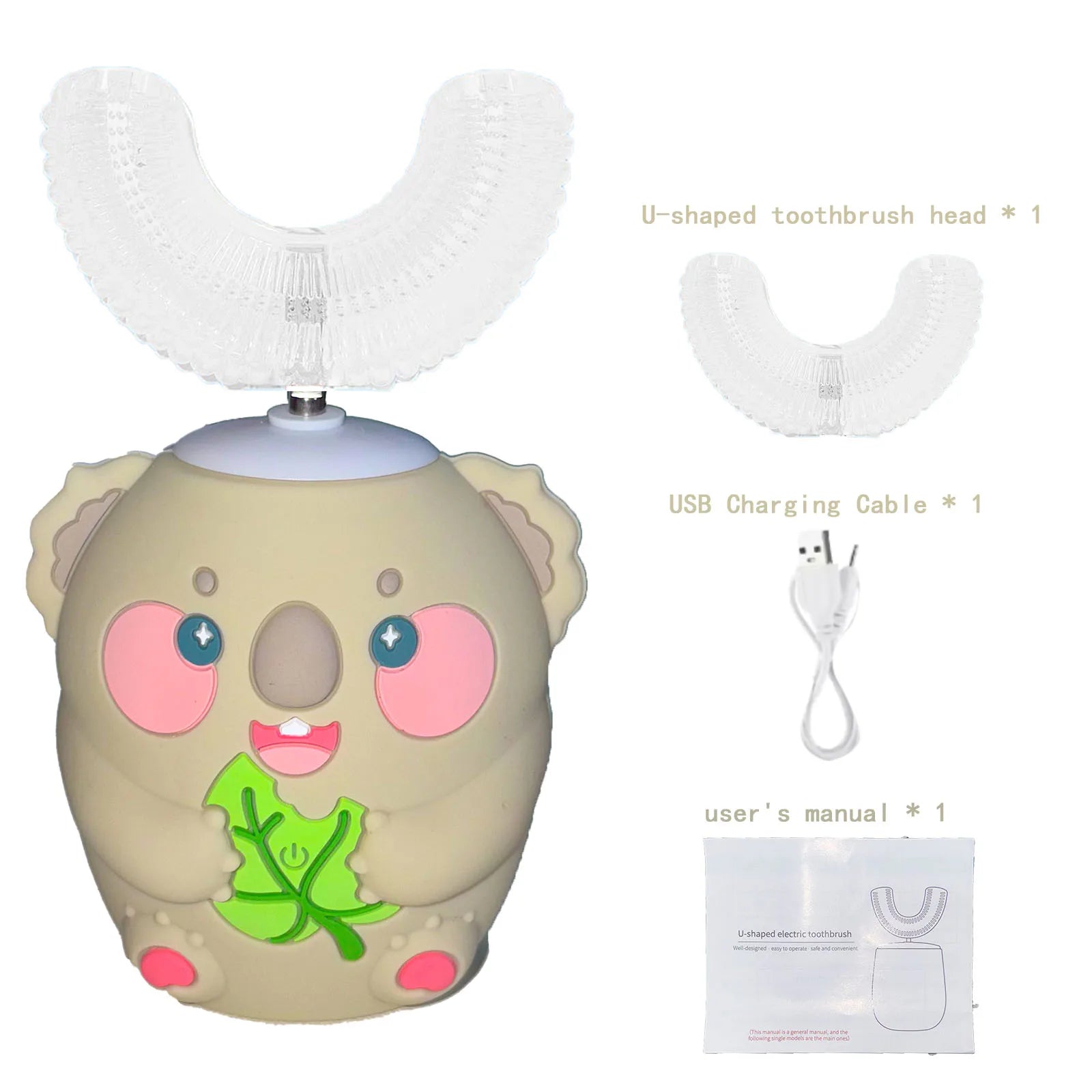 Cartoon U-Shaped Toothbrush for Kids