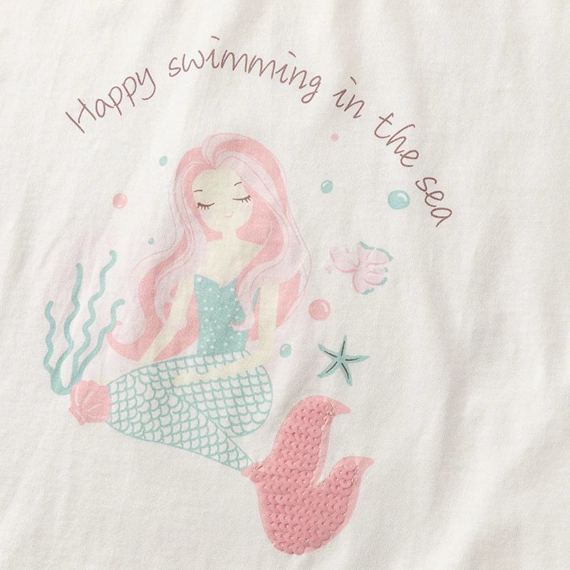 Dave Bella Mädchen Cartoon-Baumwoll-T-Shirt