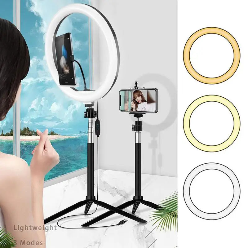 USB Selfie Ring Light with Tripod & Remote