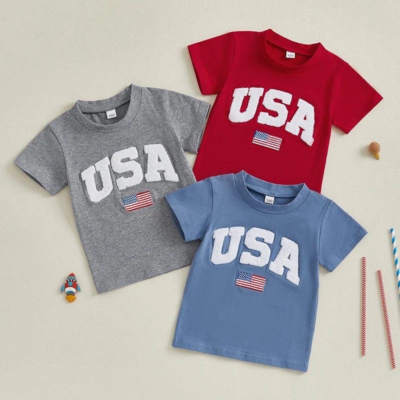 Patriotische USA-Flagge Kinder T-Shirt
