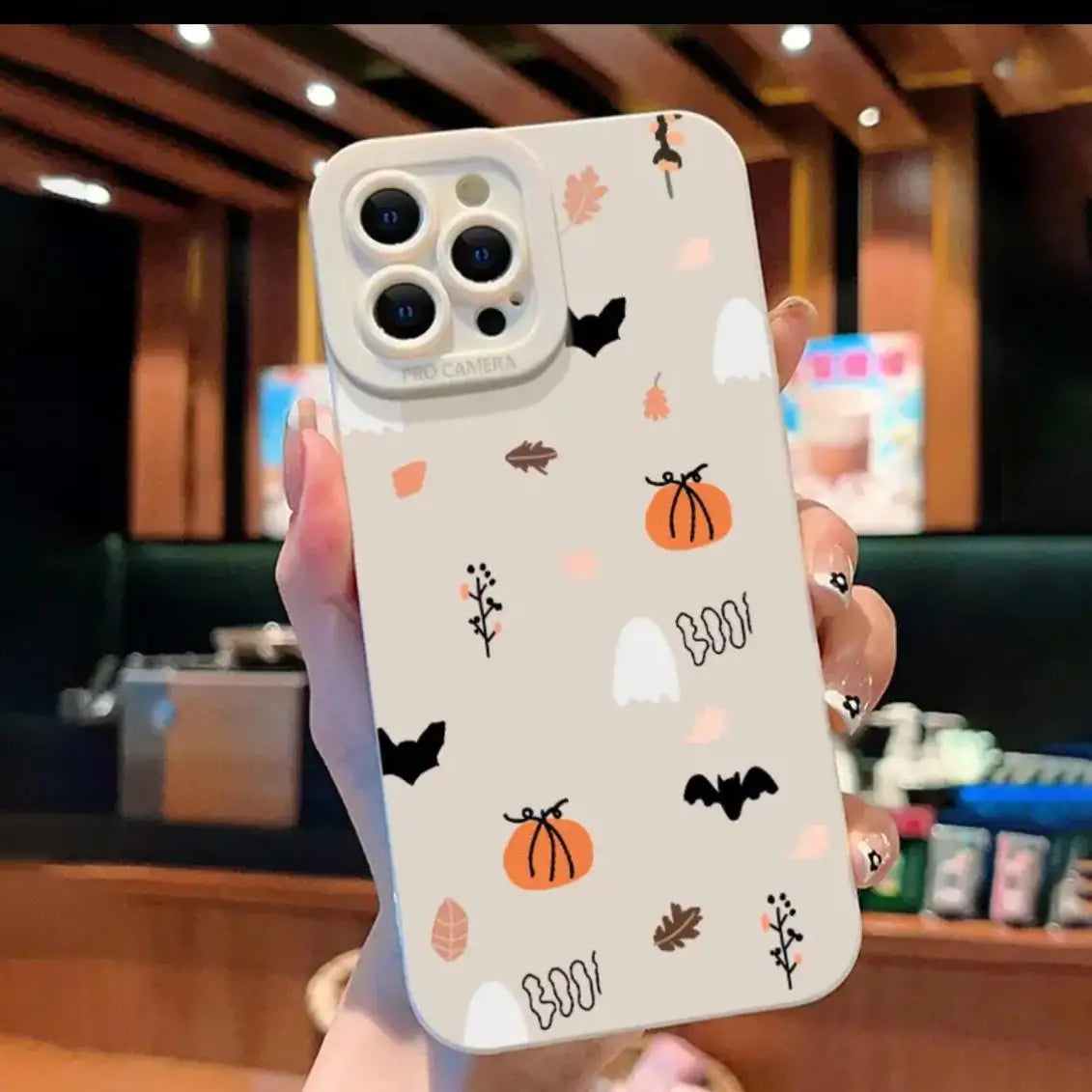 Cute Ghost & Pumpkin iPhone Case