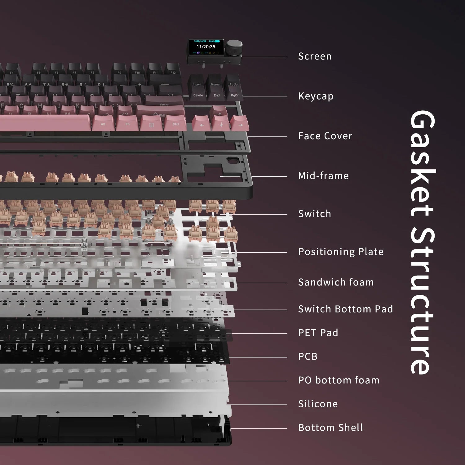 AJAZZ AK870 Magnetic Wireless Keyboard