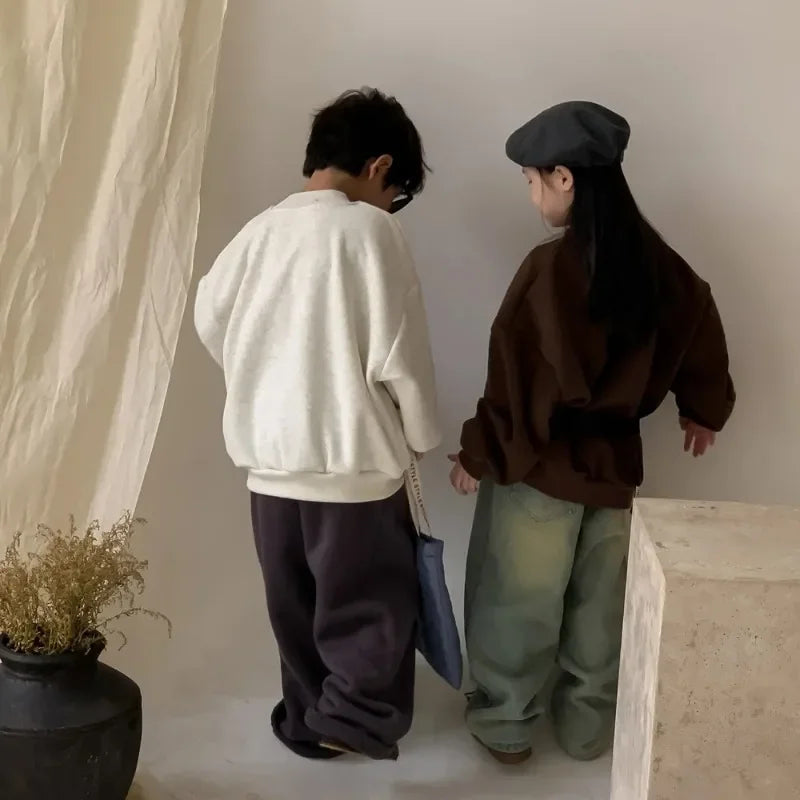 Korean Fleece Kids Hoodie – Winter 2025