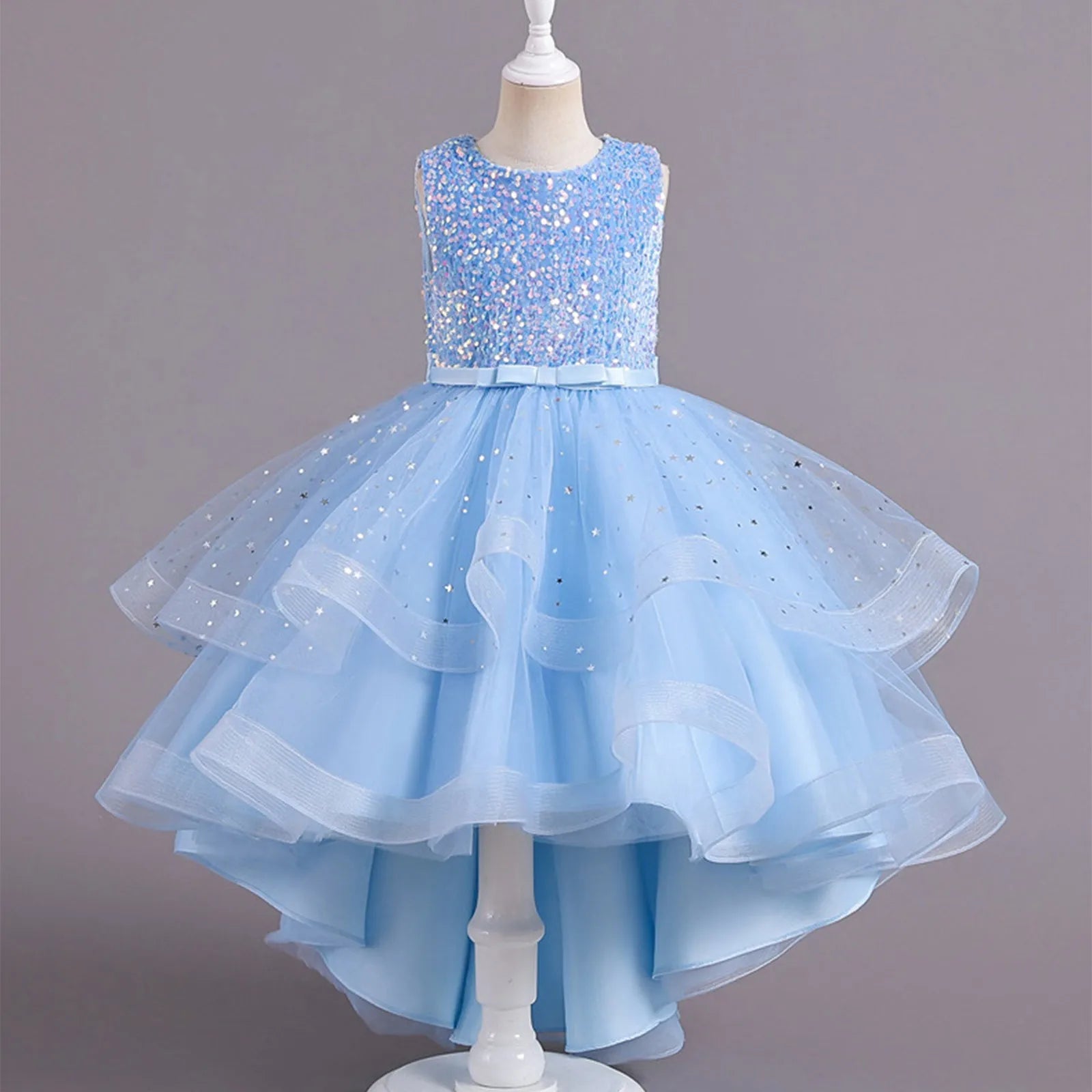 Ruffled Flower Girl Party Gown