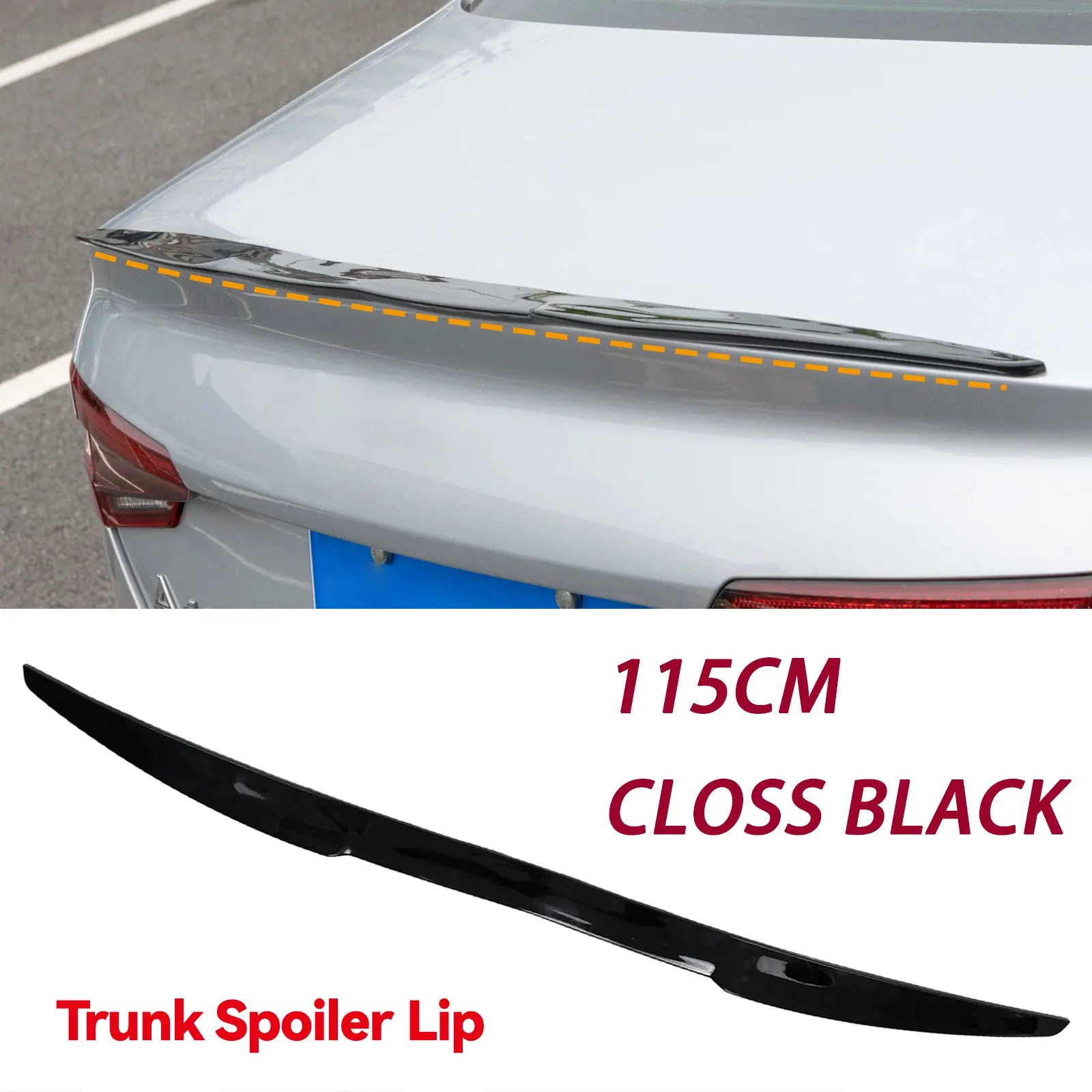115cm Glossy Black Car Rear Spoiler