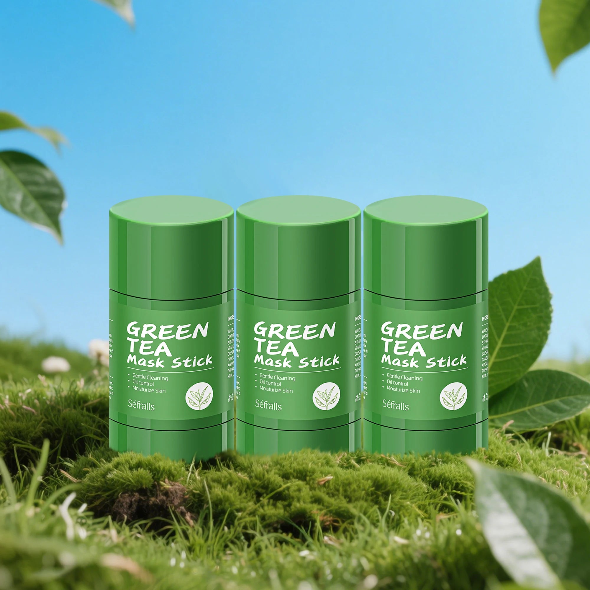 Séfralls Green Tea Solid Face Mask 3pcs
