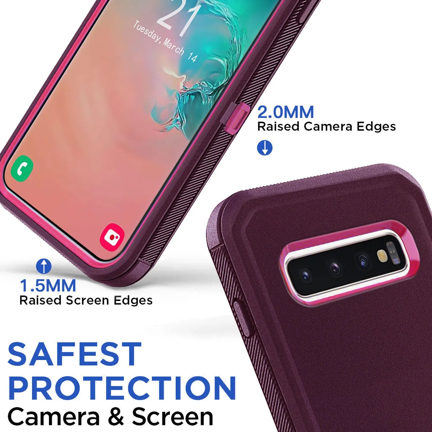 Red Galaxy S10 Series Rugged 3-in-1 Case