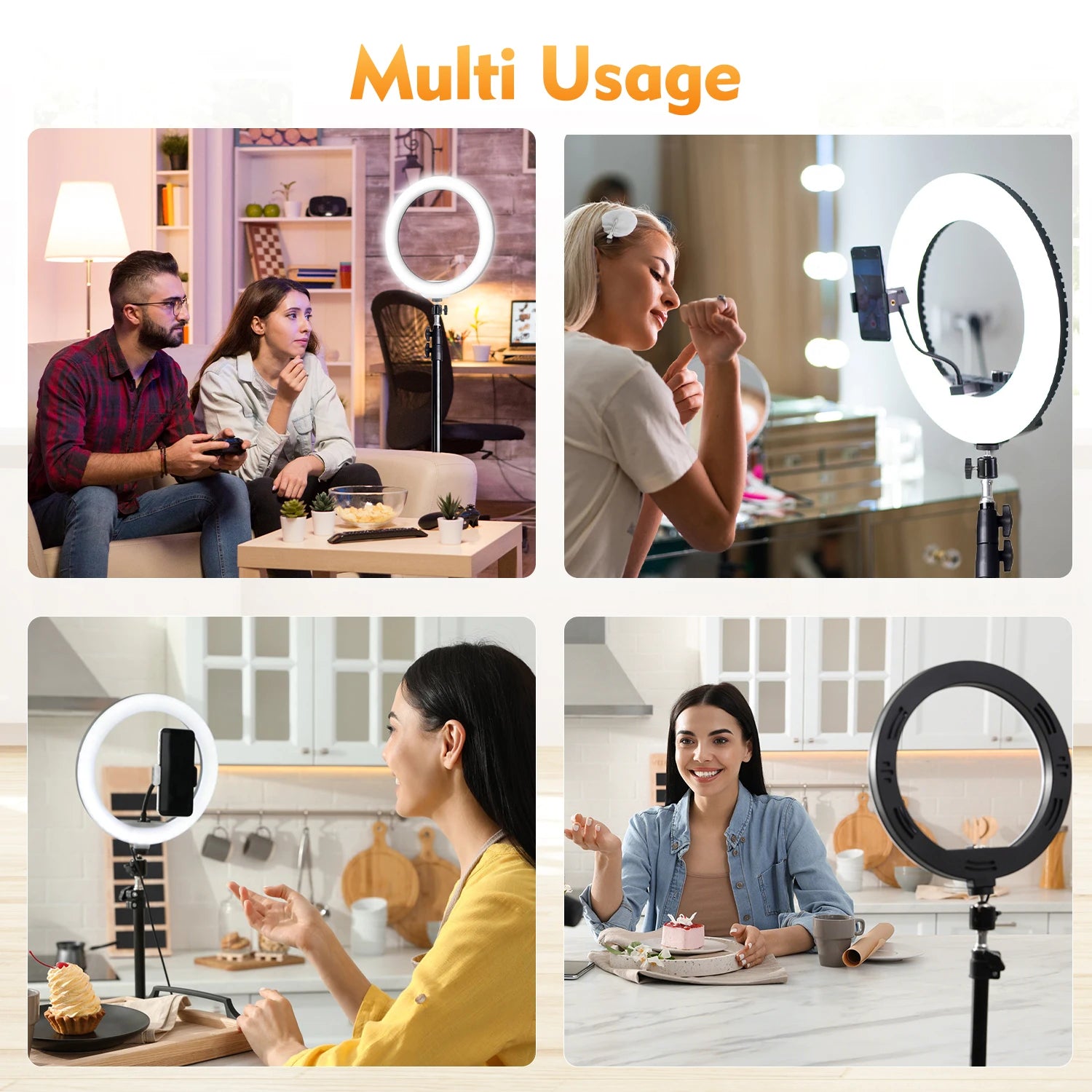 10'' LED-Ringlicht mit 160cm Stativ