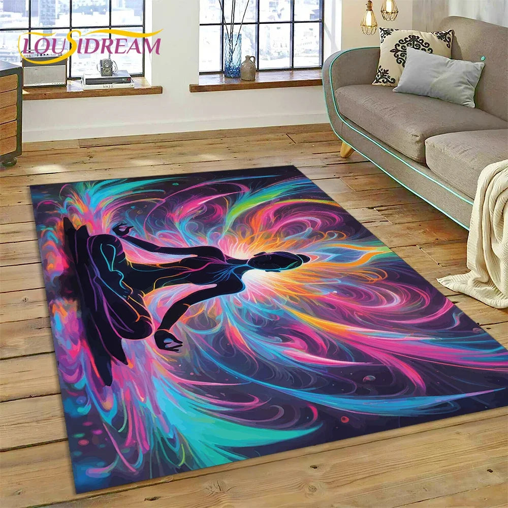 3D Rainbow Chakra Yoga Meditation Rug