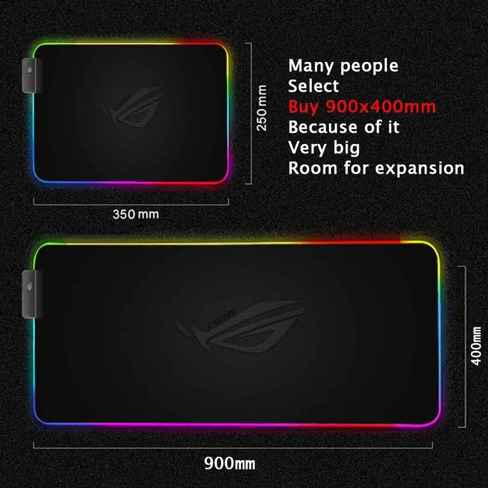 ftvae RGB ROG Gaming Mouse Pad LED Mat