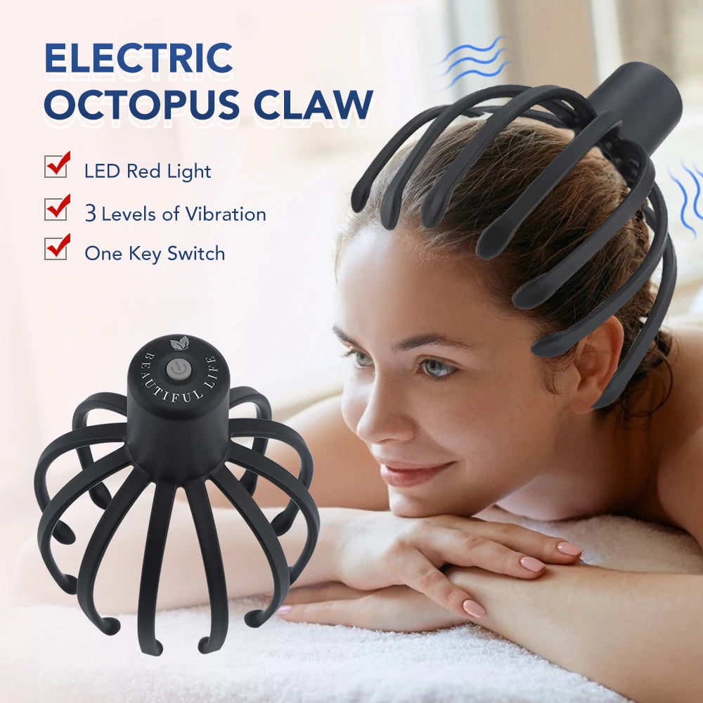 3D Electric Octopus Scalp Massager
