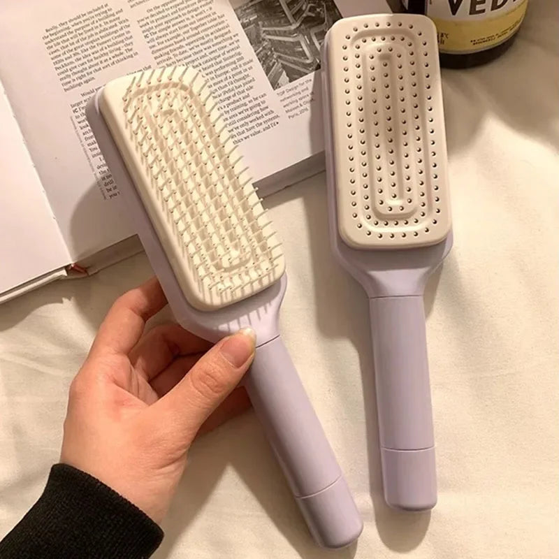 Rotatable Self Cleaning Hair Comb