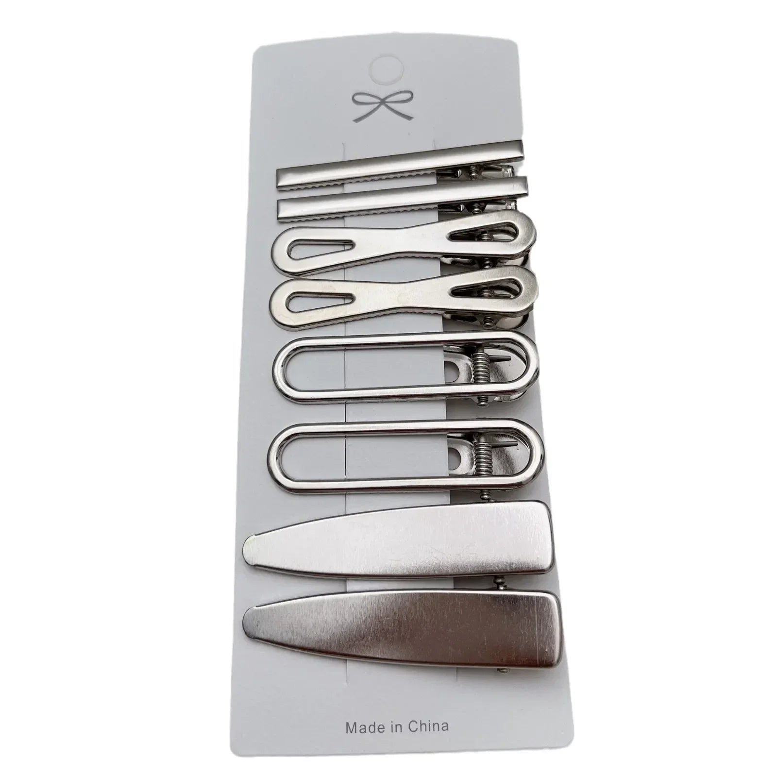 Y2K Silver Metal Duckbill Hair Clips