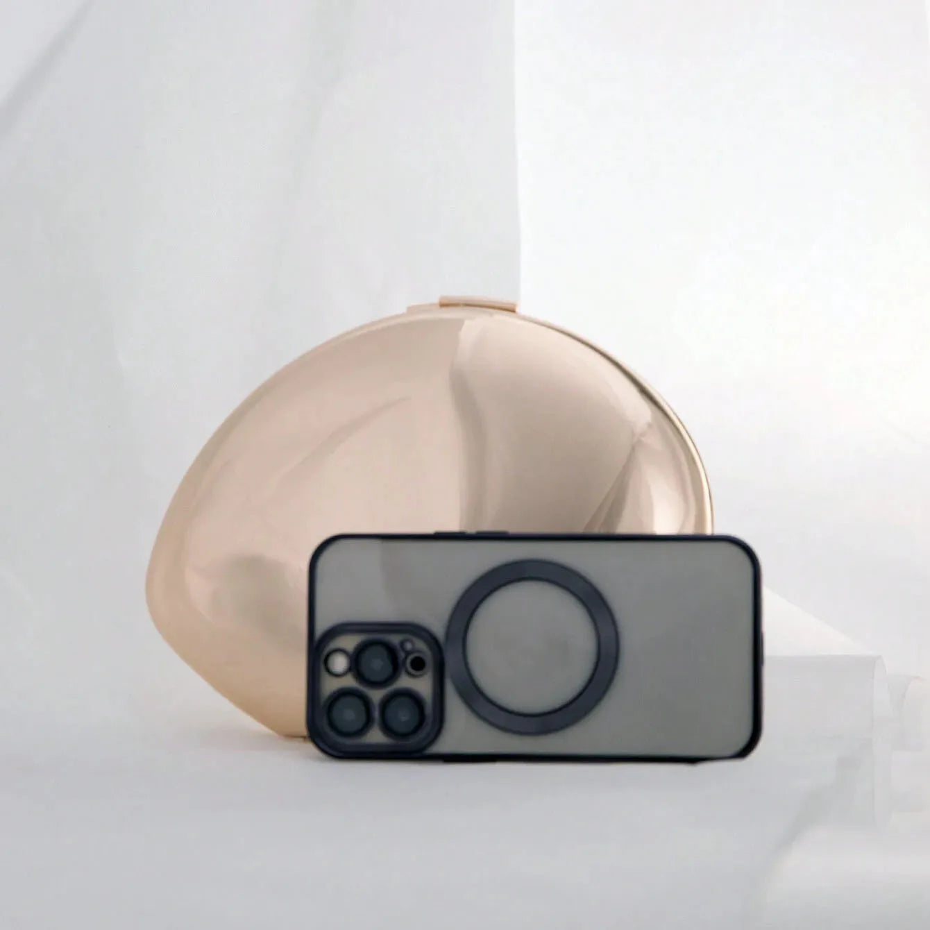 Acrylic Egg Shape Mirror Evening Clutch