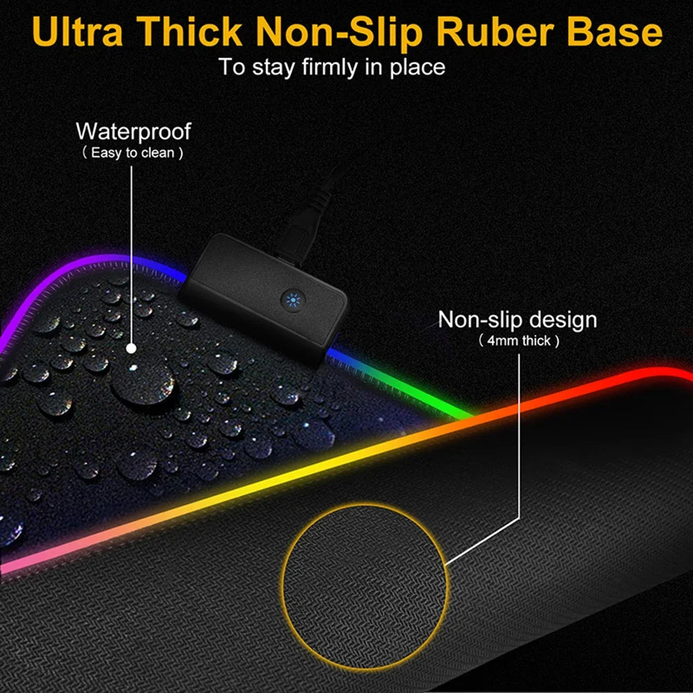 ftvae RGB ROG Gaming Mouse Pad LED Mat