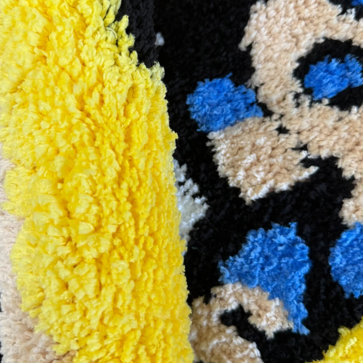 Yellow Soft Tufted Non-Slip Bathroom Rug