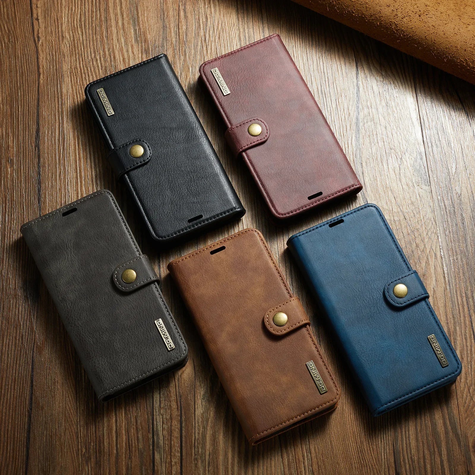 Magnetic Leather Wallet Case for iPhone