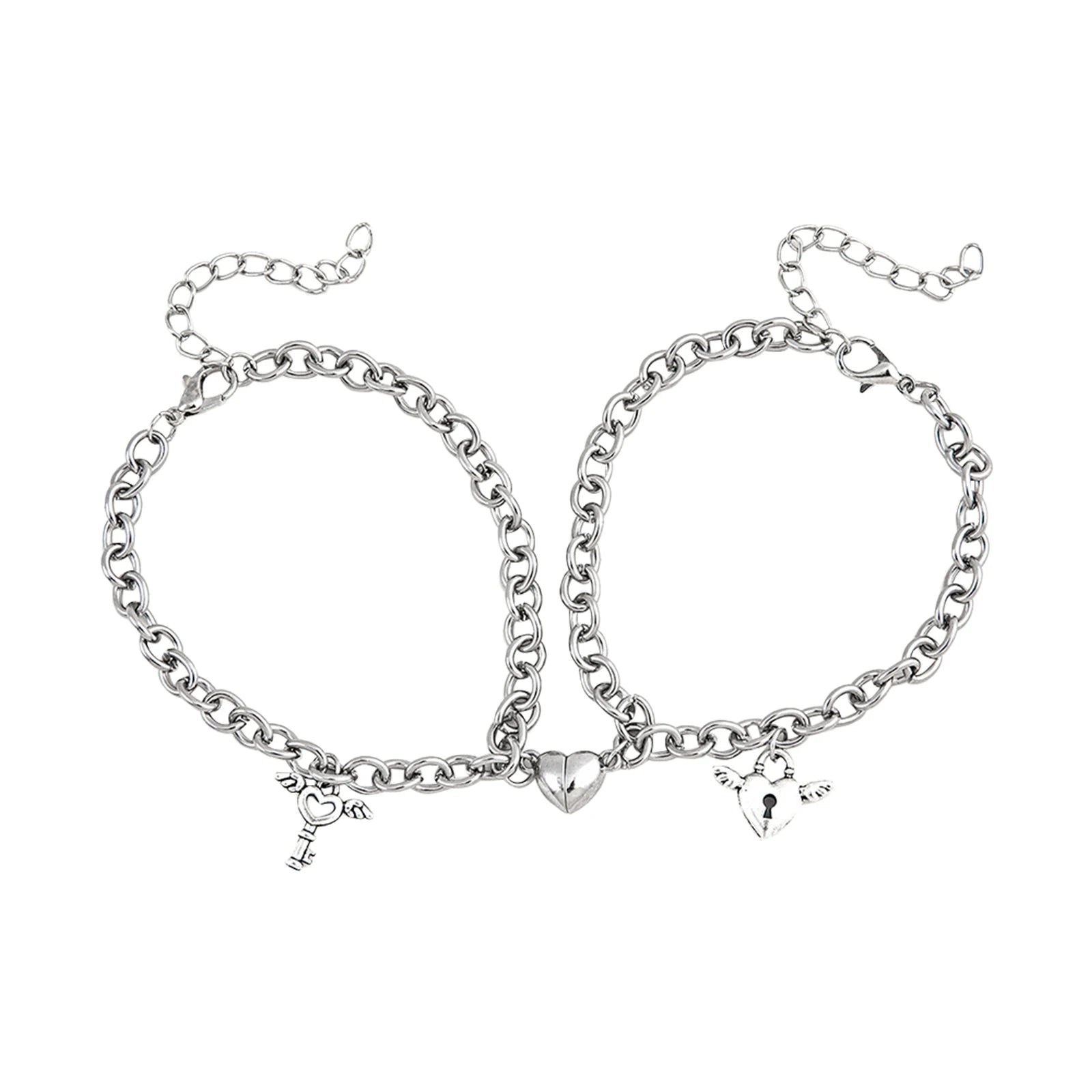 Black White Magnetic Couple Bracelets