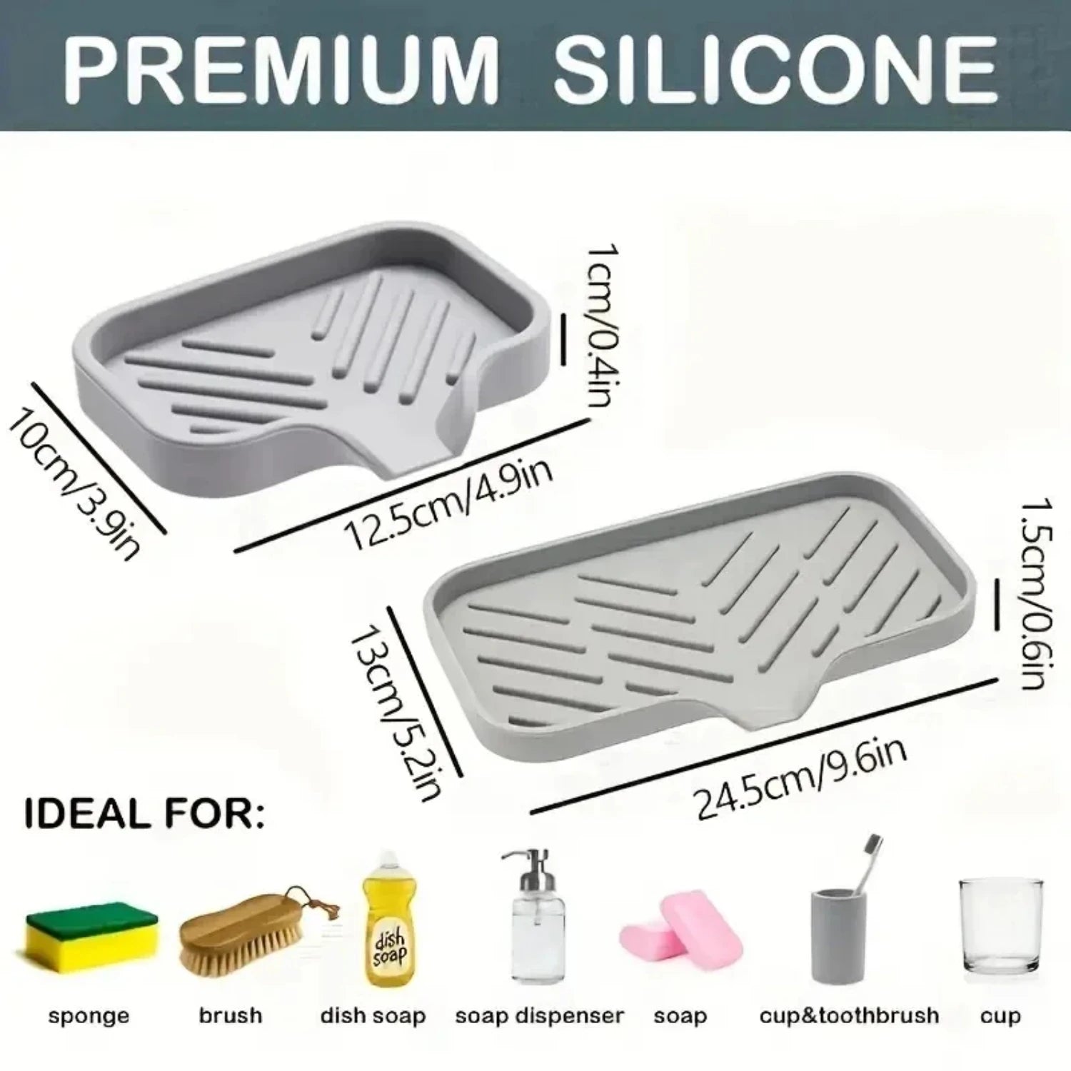 Silicone Sink Tray Soap Organizer
