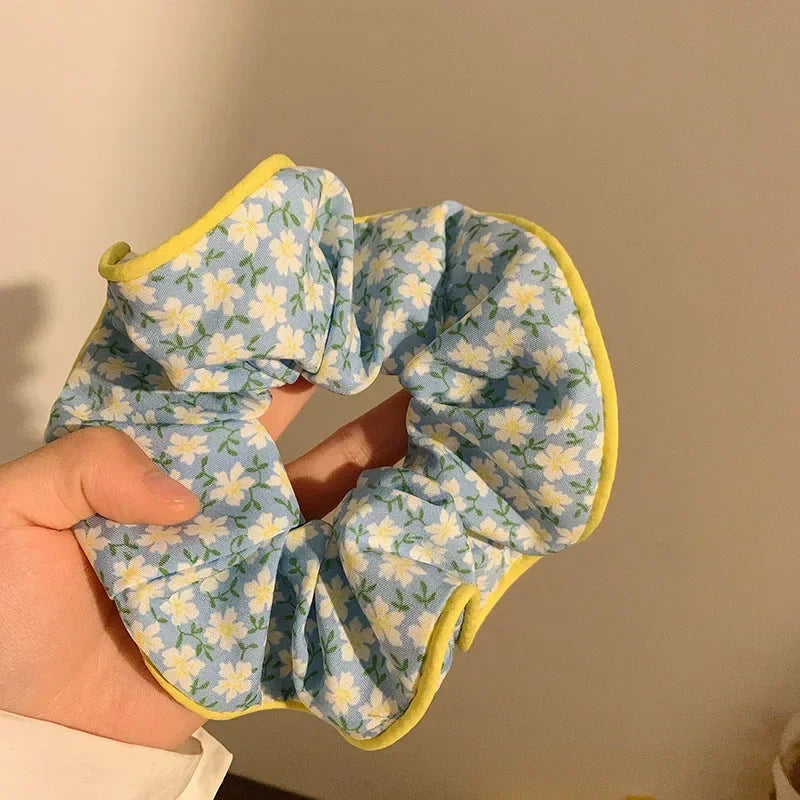 2024 Spring Lattice Print Hair Ties