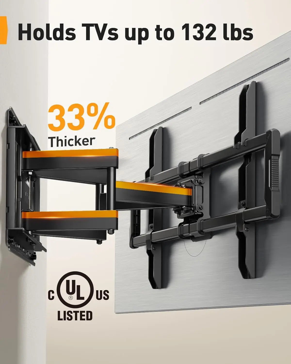 UL-Listed Full Motion TV Mount 40-86"