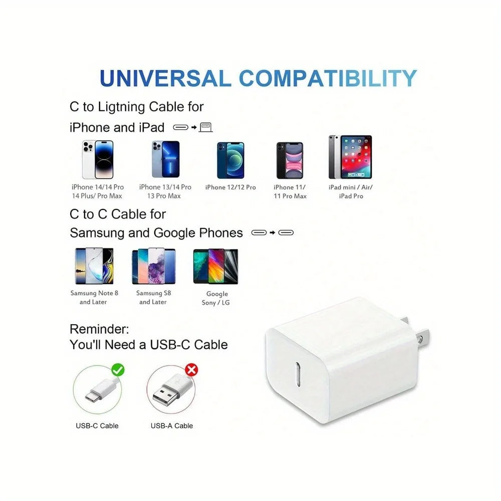 3-in-1 20W Fast Charging Set for iPhone
