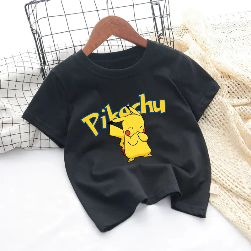 Pikachu Cartoon-T-Shirt für Kinder und Erwachsene