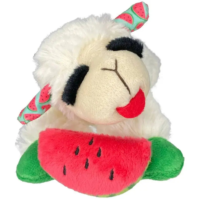 Lamb Chop Watermelon Plush Dog Toy 8"