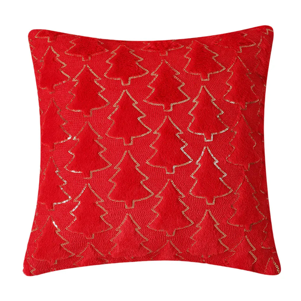 Christmas Tree Plush Pillow Covers 45x45